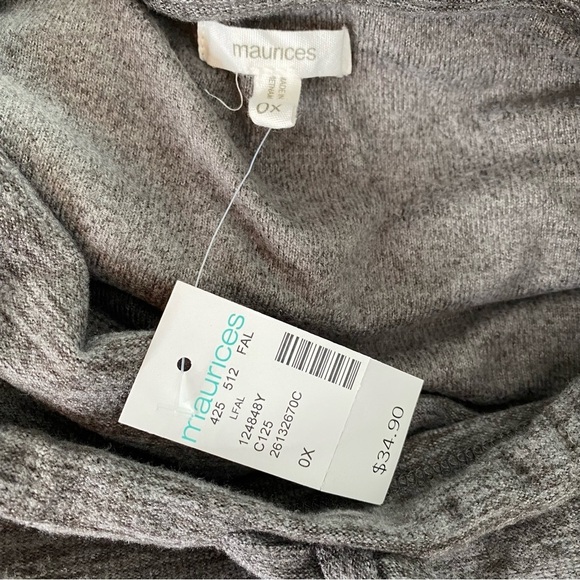 Maurices Luxe Grey Funnel Neck Top - Picture 5 of 7